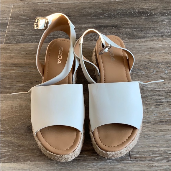 white flatform espadrilles